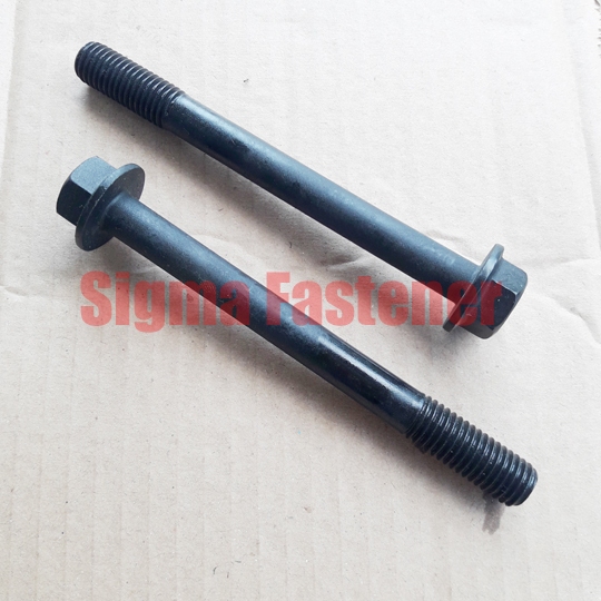 Flange Bolt Baut Topi Hitam M12x1.75x120