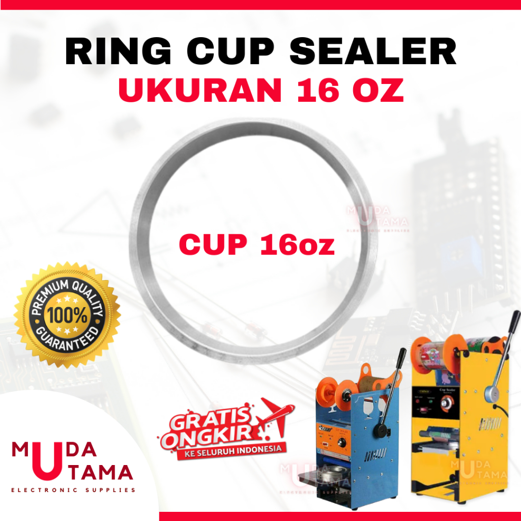 RING CUP SEALER 14oz  1 ring ini dapat dipakai untuk jenis cup 12oz (cup type flat)   Cocok untuk me