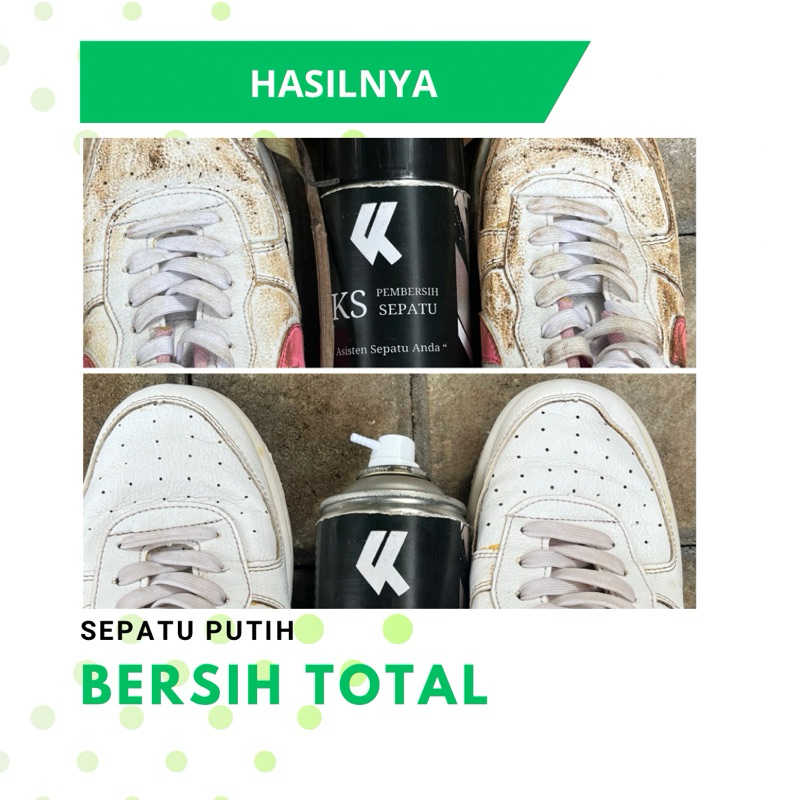Foam Pembersih Sepatu putih tanpa air, KS Pembersih Sepatu Instan