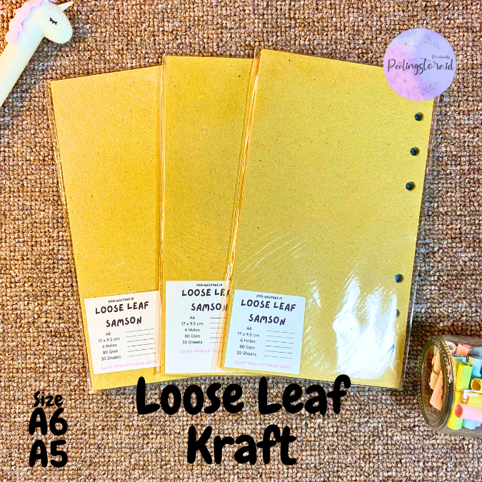 

LOOSE LEAF HIJAU STABILO/ LOOSE LEAF CREAM/ LOOSE LEAF KRAFT / LOOSE LEAF PURPLE PASTEL / KERTAS BINDER / ISI BINDER / ISI BINDER A5 A6 30 LEMBAR