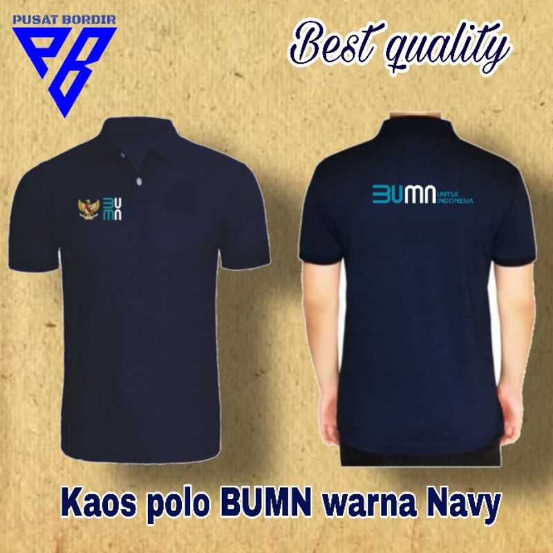 Kaos polo BUMN untuk indonesia full bordir / Baju kaos polo katun BUMN / kaos polo custome bordir sa