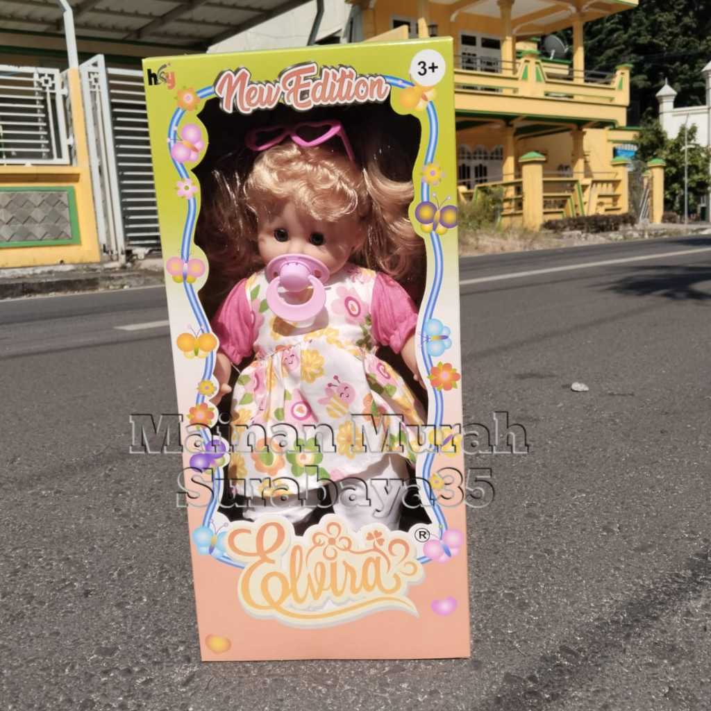 Mainan Edukasi Anak Boneka Elvira 638 S Plus Empeng Bisa Nangis Dan Bisa Bicara Mama Papa Lucu | Mai