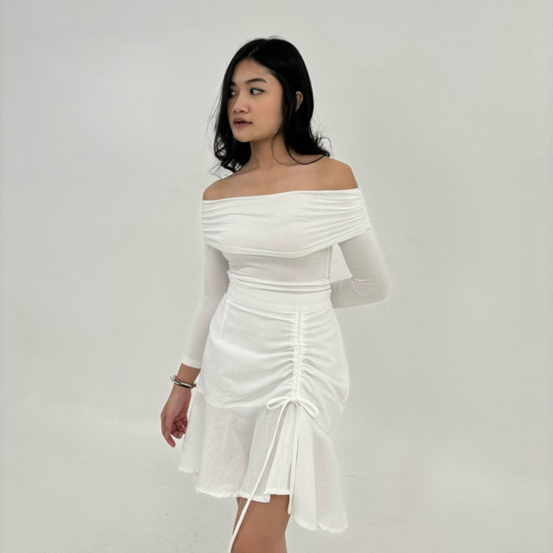 PEONY SKIRT | rok wanita | rok linen | rok pendek wanita | rok serut | rok linen serut | rok serut p