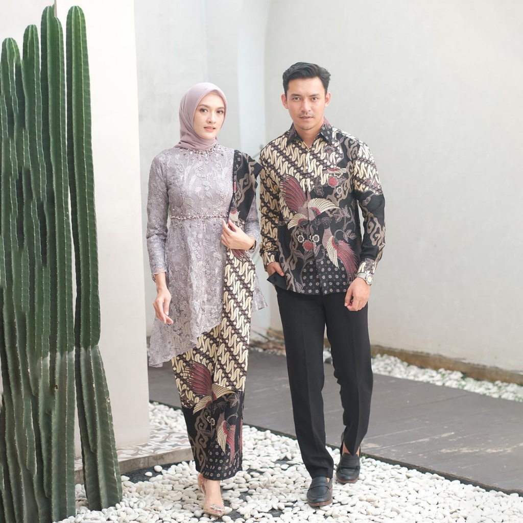 [NEW ARRIVAL] APTA BATIK - COUPLE KEBAYA MODERN MODEL TUNIK LEYLA - Baju Couple Pasangan Kebaya Mode