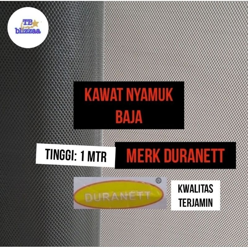 Kawat Nyamuk Baja 1MTR Kawat Parabola Baja Duranett Wire Mesh Berkualitas [Panjang Per 1 Meter]