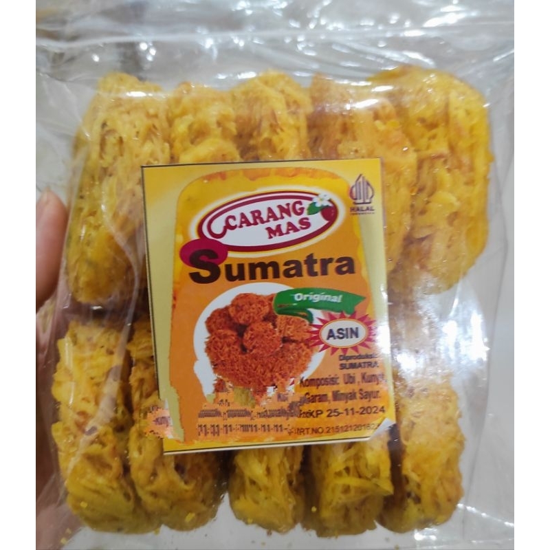 

Cemilan snack carang mas ubi ungu Sumatra khas medan rasa asin