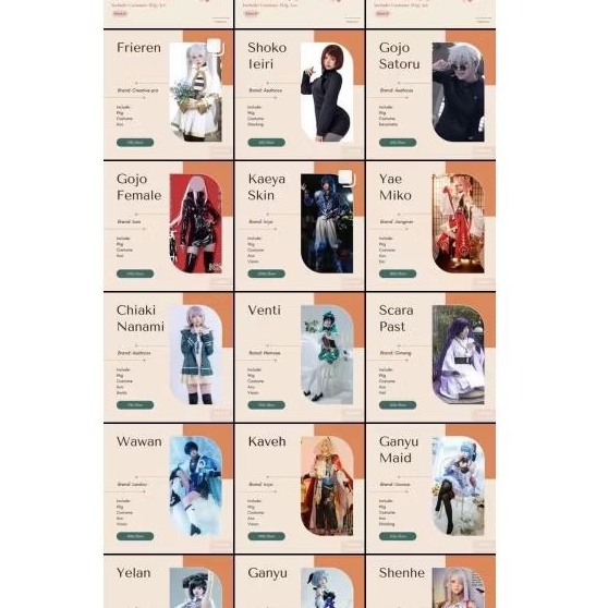 [Sewa] Rental costume genshin impact