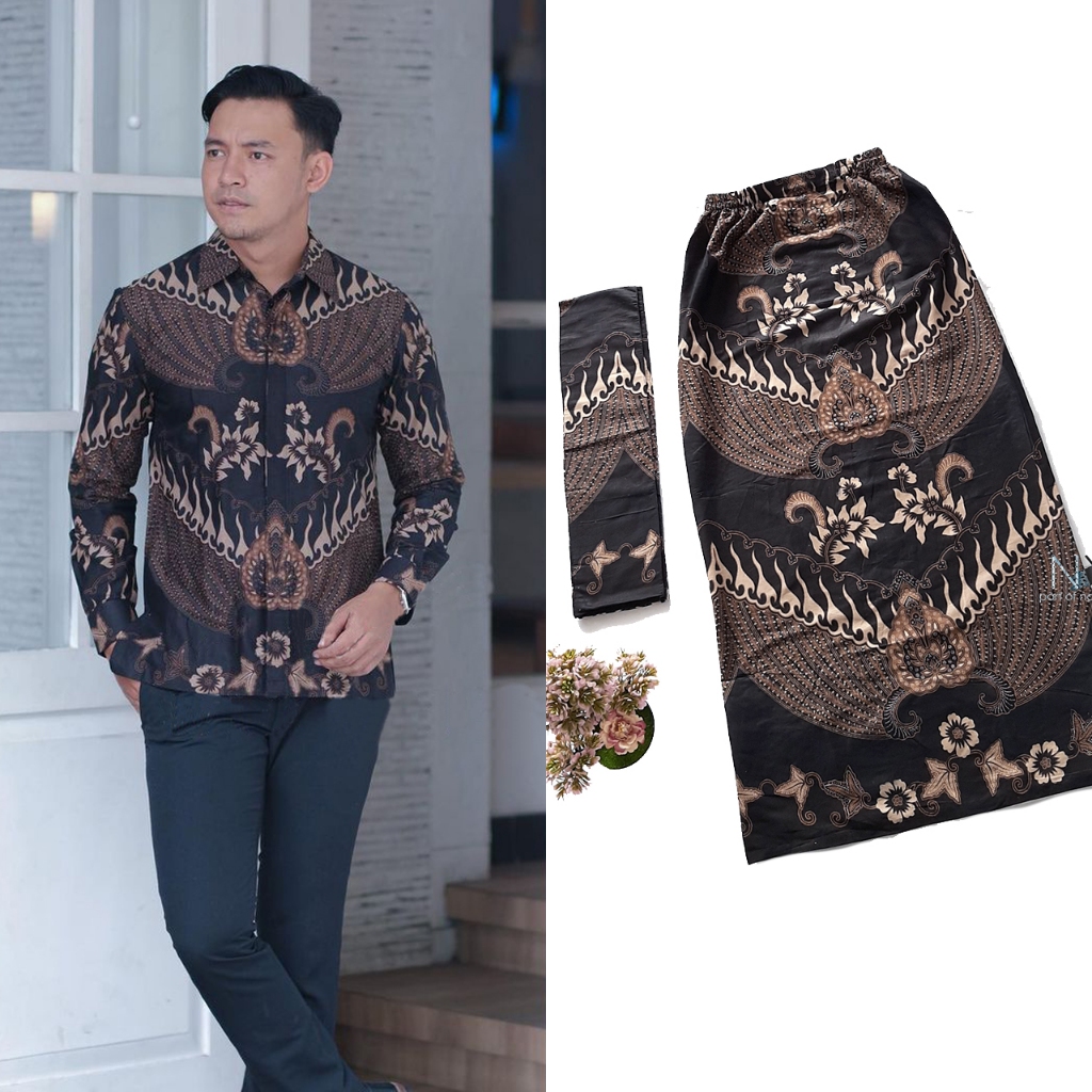 MOTIF TERBARU APTA BATIK - BAJU COUPLE KONDANGAN KEMEJA DAN ROK LILA - BATIK MODERN KOMBINASI WARNA 