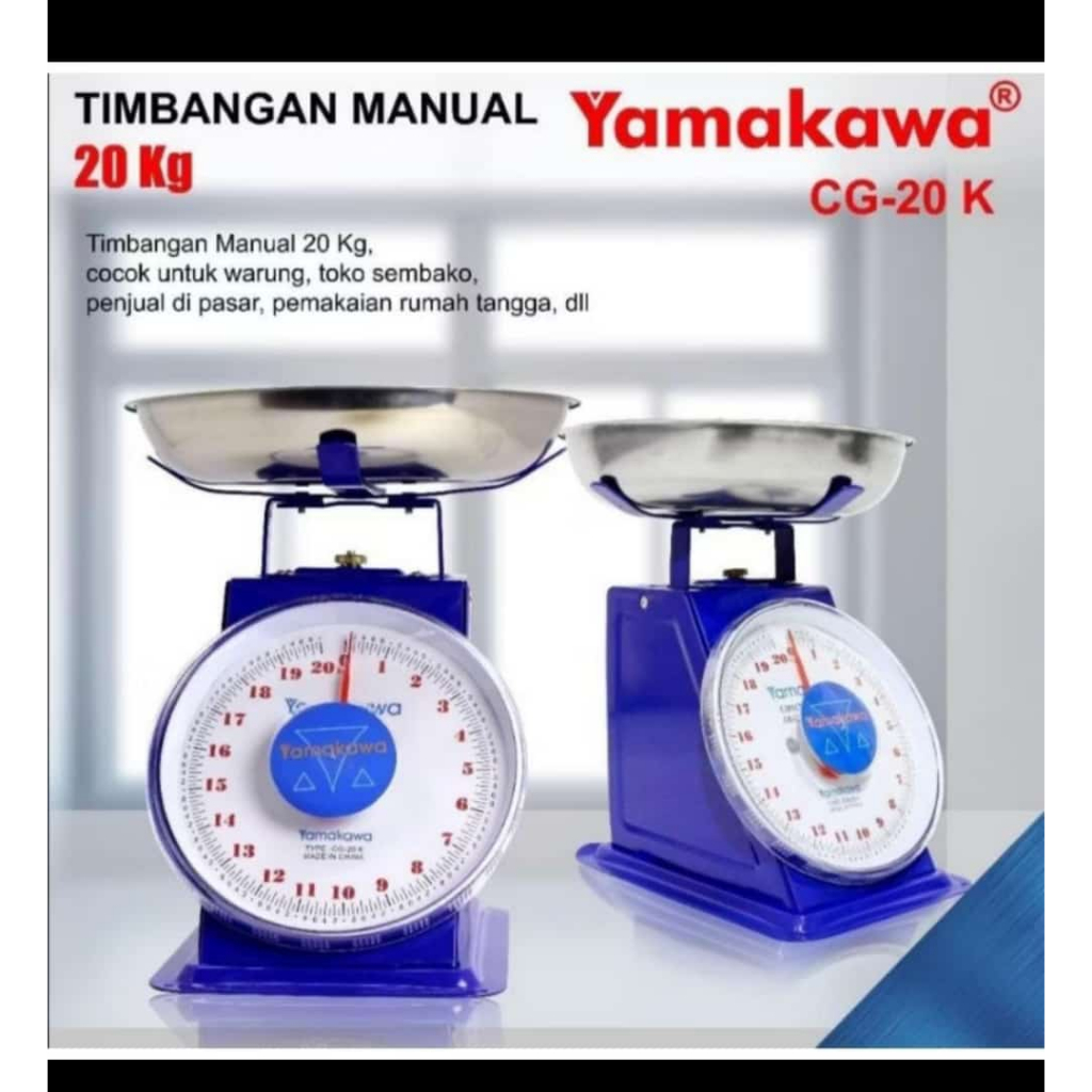 Timbangan Besi Yamakawa 20KG/ Timbangan Duduk Serbaguna Buah Sayur Daging Sembako Laundry Multifungs