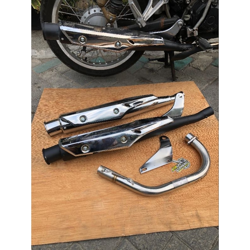 knalpot freeflow begundal cb set leher / knalpot freeflow srung bass plor knalpot cb gl set leher st