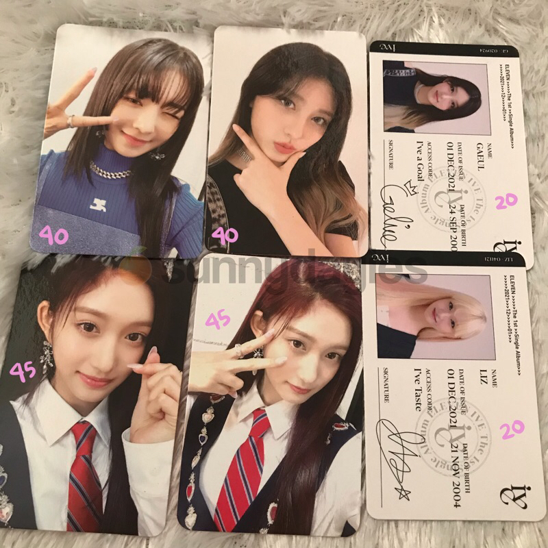 photocard rei liz gaeul ive official