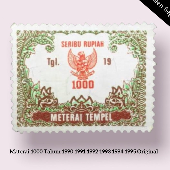 

murah Materai 1 Tahun 199 1991 1992 1993 1994 1995 Perangko Matrai Tempel Lama Asli Original Pos