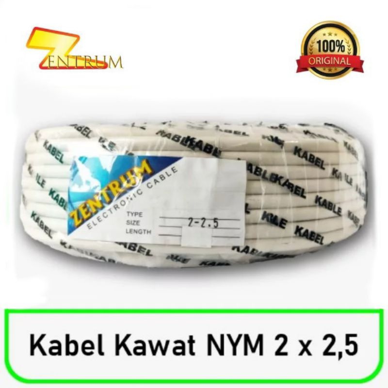 KABEL LISTRIK ZENTRUM KAWAT NYM 2X2.5 (30 yard)