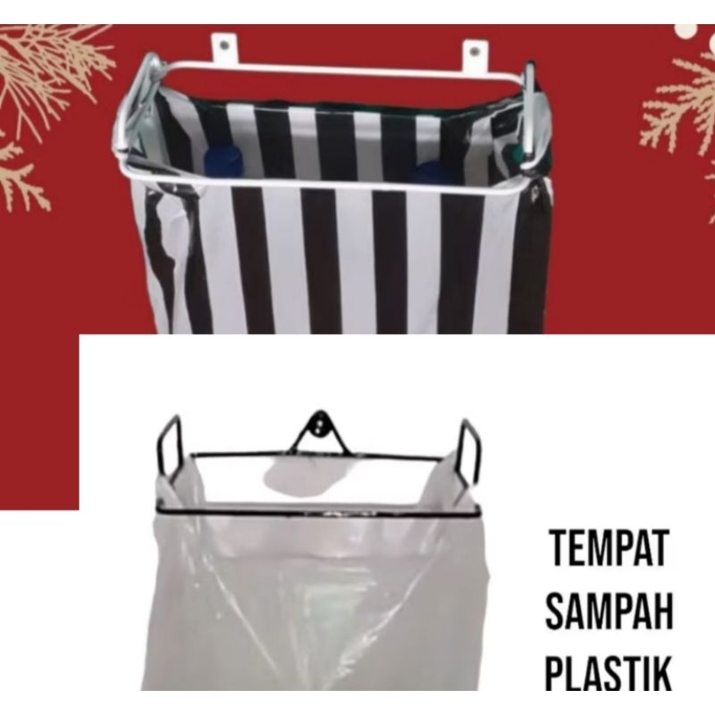 gantungan sampah dapur/rak gantung sampah plastik
