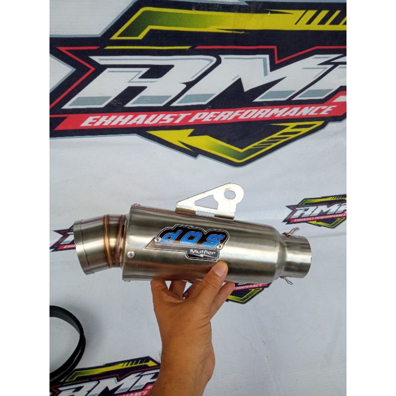 Silincer racing dos mufler untuk semua jenis motor matic, bebek, sport inlet 50mm