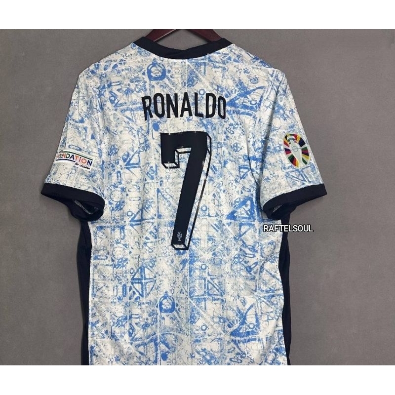 JERSEY BAJU BOLA PORTUGAL AWAY 2024 EUROO RONALDO GRADE ORI