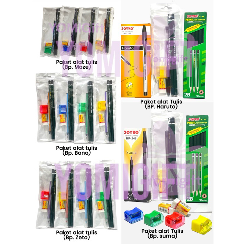 

PAKET ALAT TULIS JOYKO / PAKET PENSIL , BULPEN , RAUTAN PENGHAPUS JOYKO