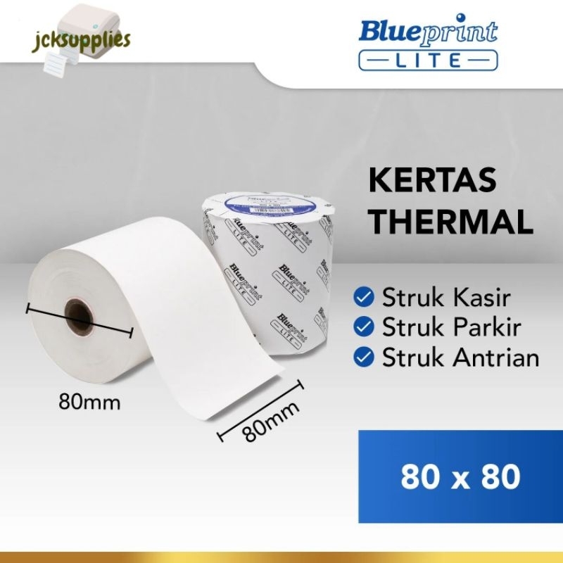 

Kertas Thermal / Kertas Struk / Kertas Karcis Pakir BLUPRINT Lite 80x80 mm