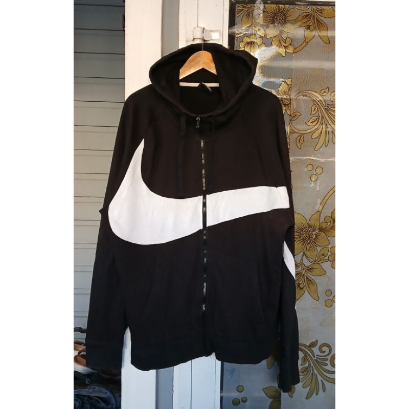 Zip Hoodie Nike Big Swoosh Black