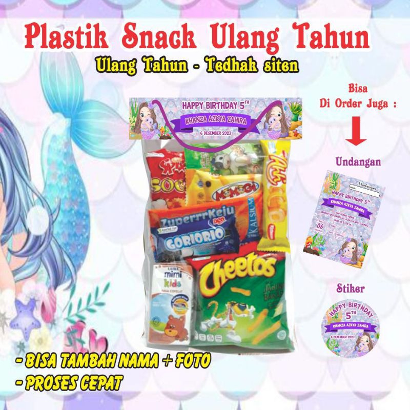 

Paket Lengkap - Tas Plastik Ulang Tahun custom + Undangan + Stiker