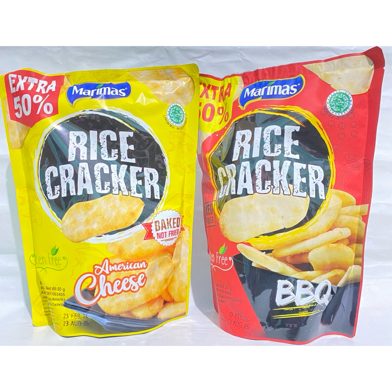 

Marimas Rice Cracker Halal Orice Krice BBQ , American Cheese