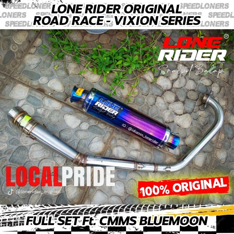 LONE RIDER ORIGINAL Knalpot Racing Vixion Old NVL NVA Road Race RR Silincer Bluemoon Full System