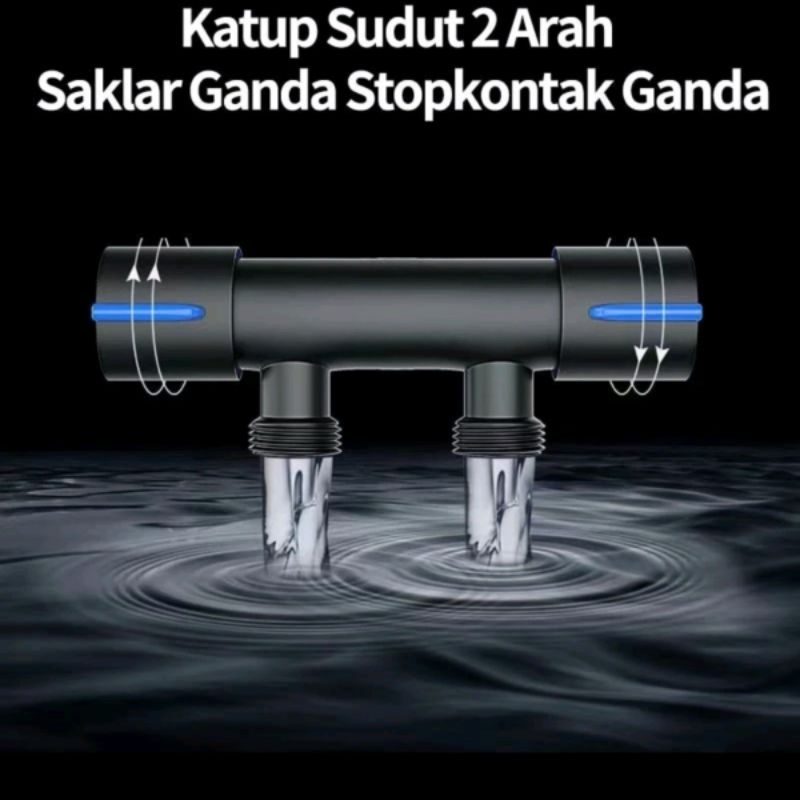 Kran Air Cabang Stainless 304 / Kran Air Minimalis double stainless 304 Khusus Batam