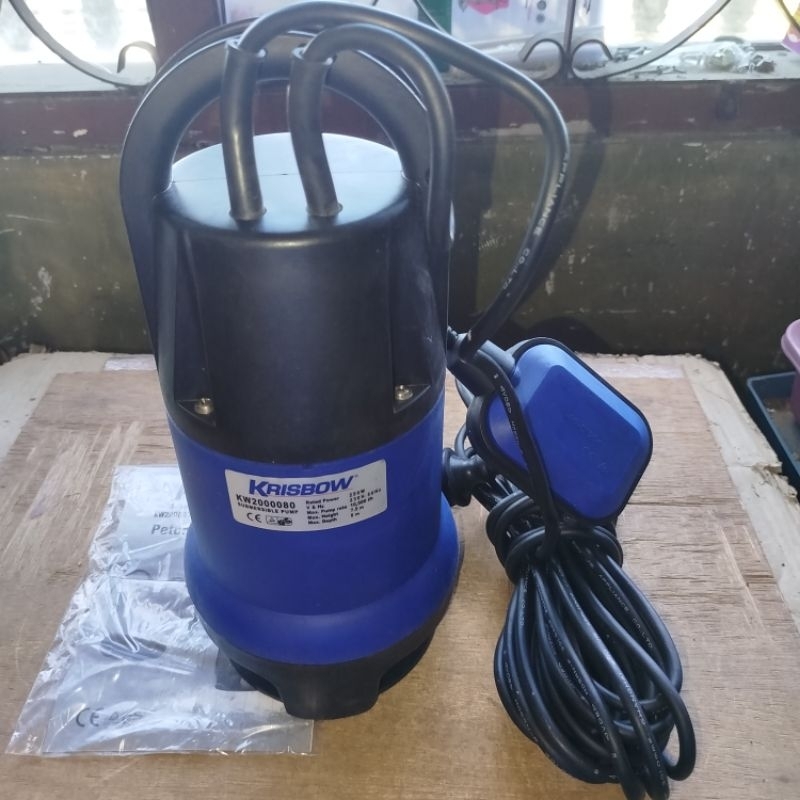 KRISBOW POMPA CELUP KOLAM AIR KOTOR / SUBMERSIBLE PUMP Pompa Celup Air Kotor / Submersible Pump