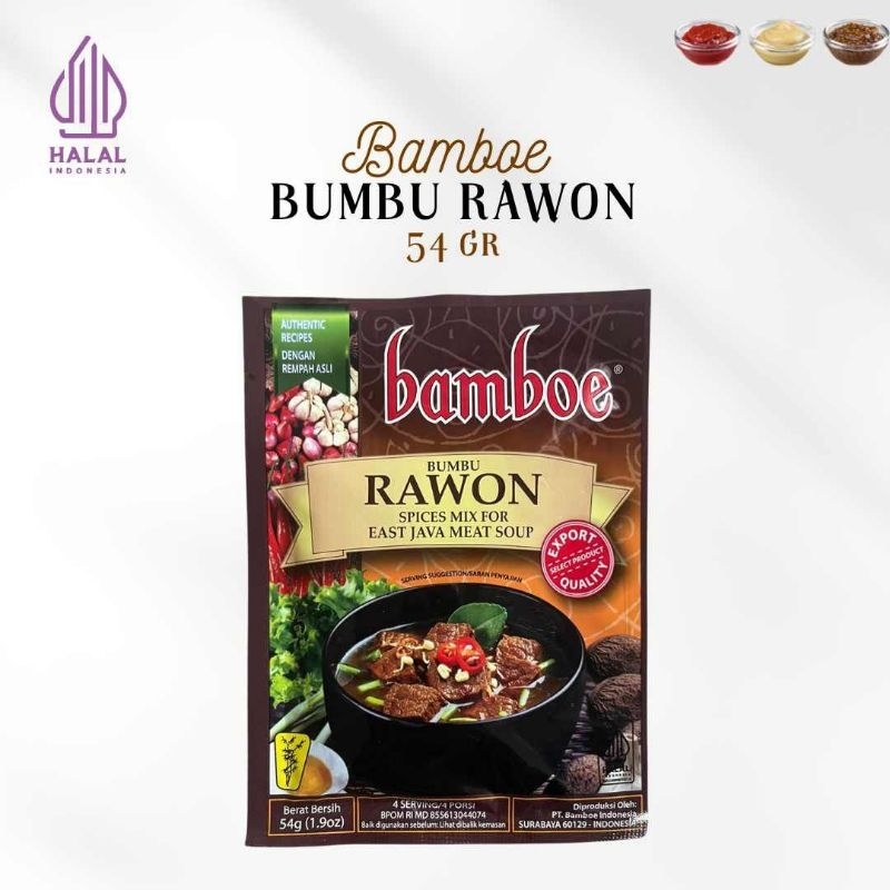 

BAMBOE BUMBU DAPUR RAWON/ BULGOGI/RENDANG/RICA RICA/KRENGSENGAN/ RAWON / EMPAL / NASI LIWET / NASI GORENG