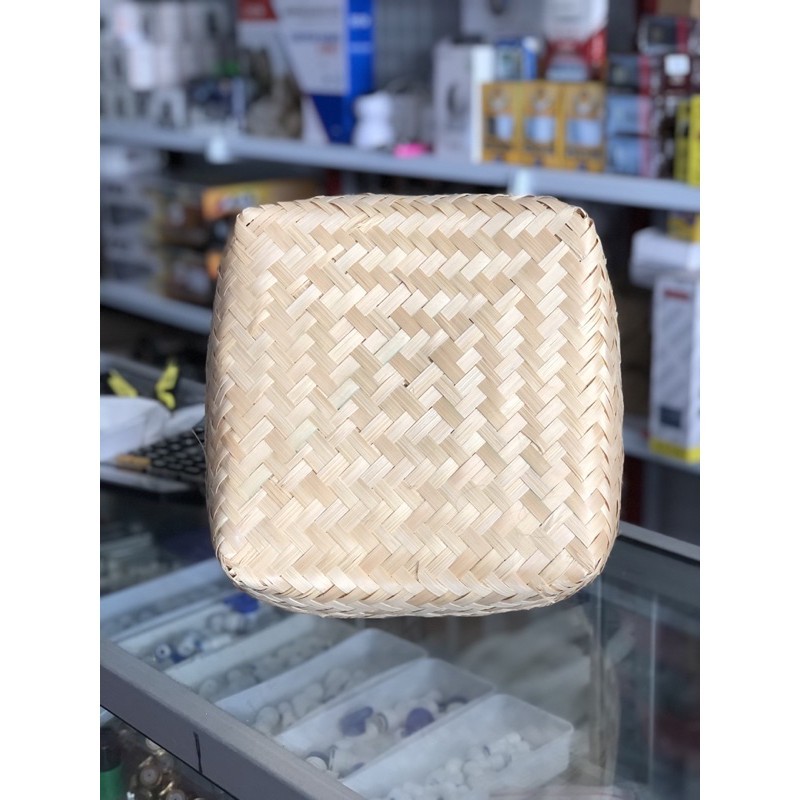 Besek Bakul Walet Besek Pelapis Sirip 25x25cm Kotak / Sangkar Burung Walet Besek Bambu Besek Walet