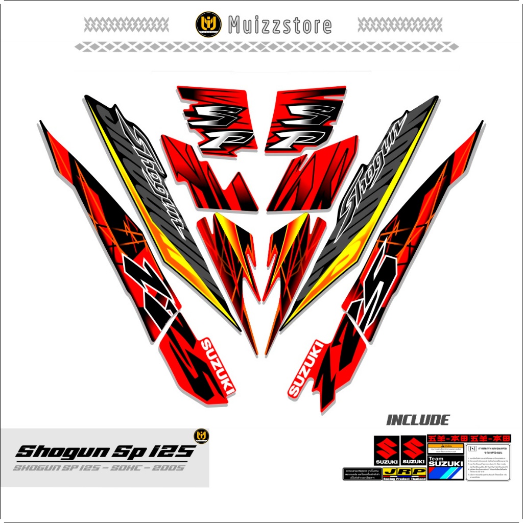 STICKER MOTOR SHOGUN SP125 / MOTIF 3 / SHOGUN 125SP / STRIPPING VARIASI SHOGUN / VIRAL MUIZZSTORES