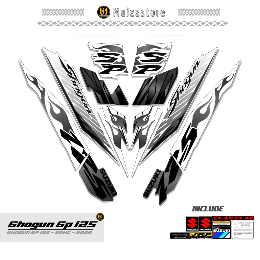 STICKER MOTOR SHOGUN SP125 / MOTIF 6 / SHOGUN 125SP / STRIPPING VARIASI SHOGUN / VIRAL MUIZZSTORES