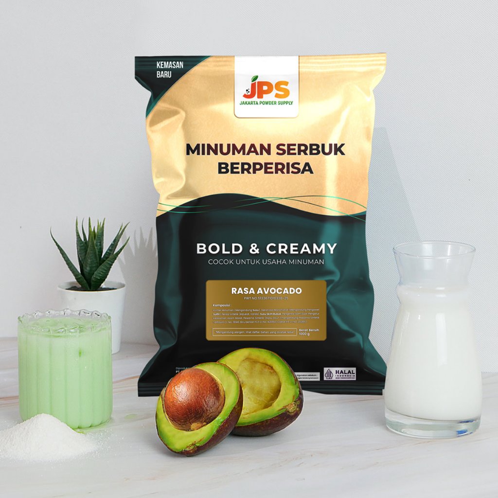 

JPS Plain Avocado 1 kg Bubuk Minuman Premium Tanpa Gula / Serbuk Berperisa Alpukat / Jakarta Powder Supply