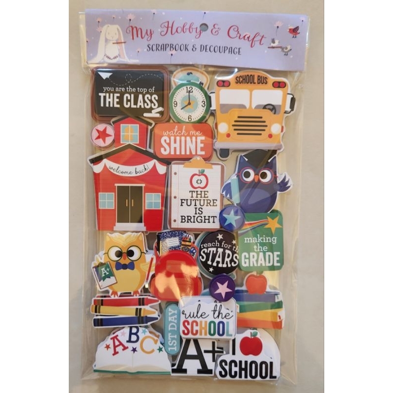 

Sticker 3d Scrapbook "I Love School