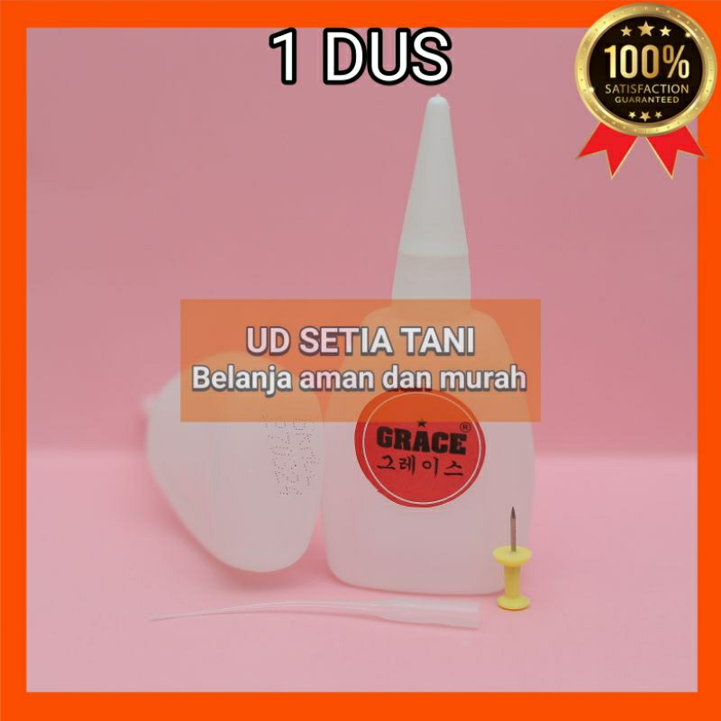 

[COD]Lem Setan Cair Grace Cyanoacrylate Adhesive Jumbo/besar [1 Dus 40 botol]