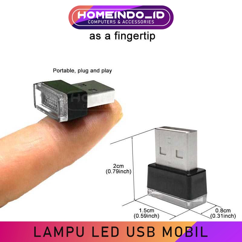 Lampu LED USB Mobil Dekorasi Interior