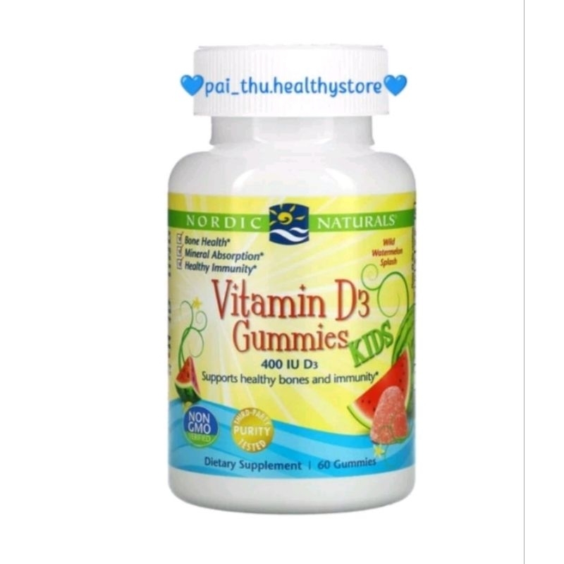 Nordic Naturals Vitamin D3 Gummies 400IU- Nordic Children D3 Naturals Vitamin Anak D3