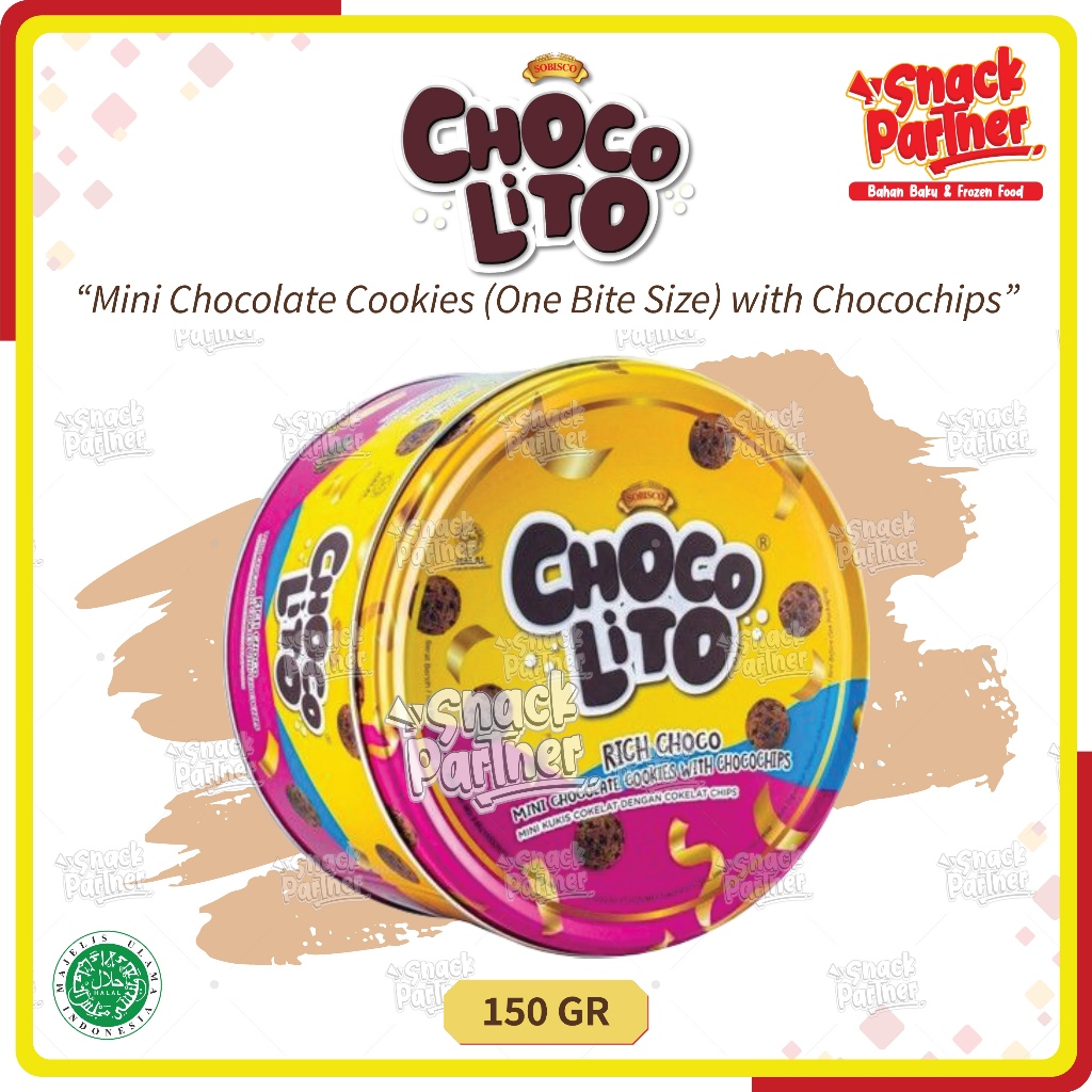 

[EXP JANUARI 2025] CHOCO LITO 150 GR / Kaleng - Mini Chocolate Cookies With ChocoChips | One Bites Size - Biskuit Coklat Chocolate GoodTime Good Time