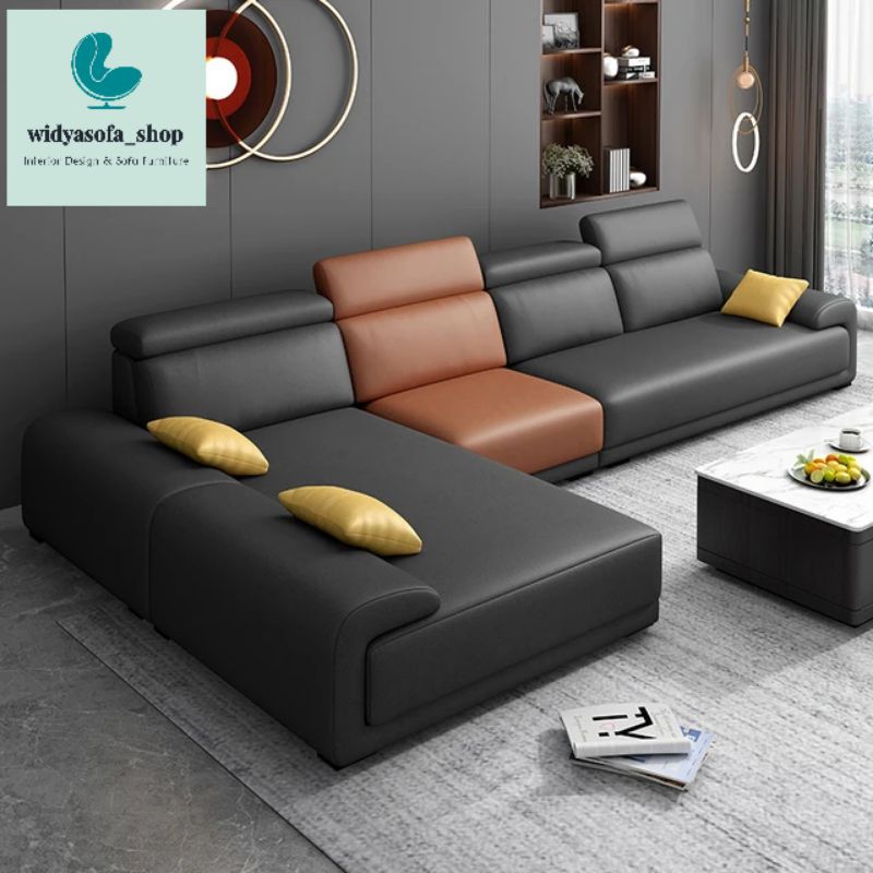 Sofa L Shape Sofa Letter L Sofa Kulit Berkualitas Premium
