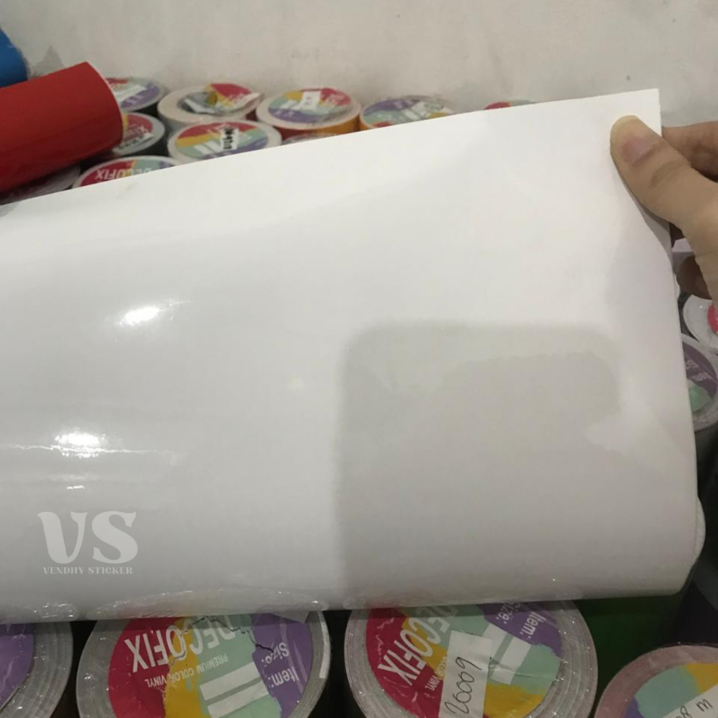 [ROLL] Sticker Skotlet Putih Glossy I Stiker Skotlet White Glossy I Stiker Putih Background Aquarium