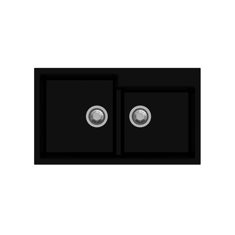 Bak Cuci Piring Hitam Kitchen Sink Black Granit Quadra ASTRO DUO