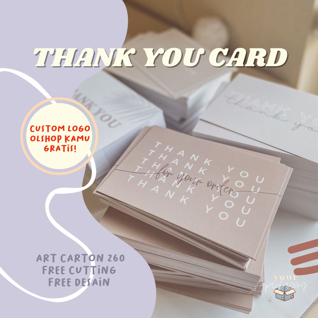 

CUSTOM THANK YOU CARD GREETING CARD // ART CARTON CUT