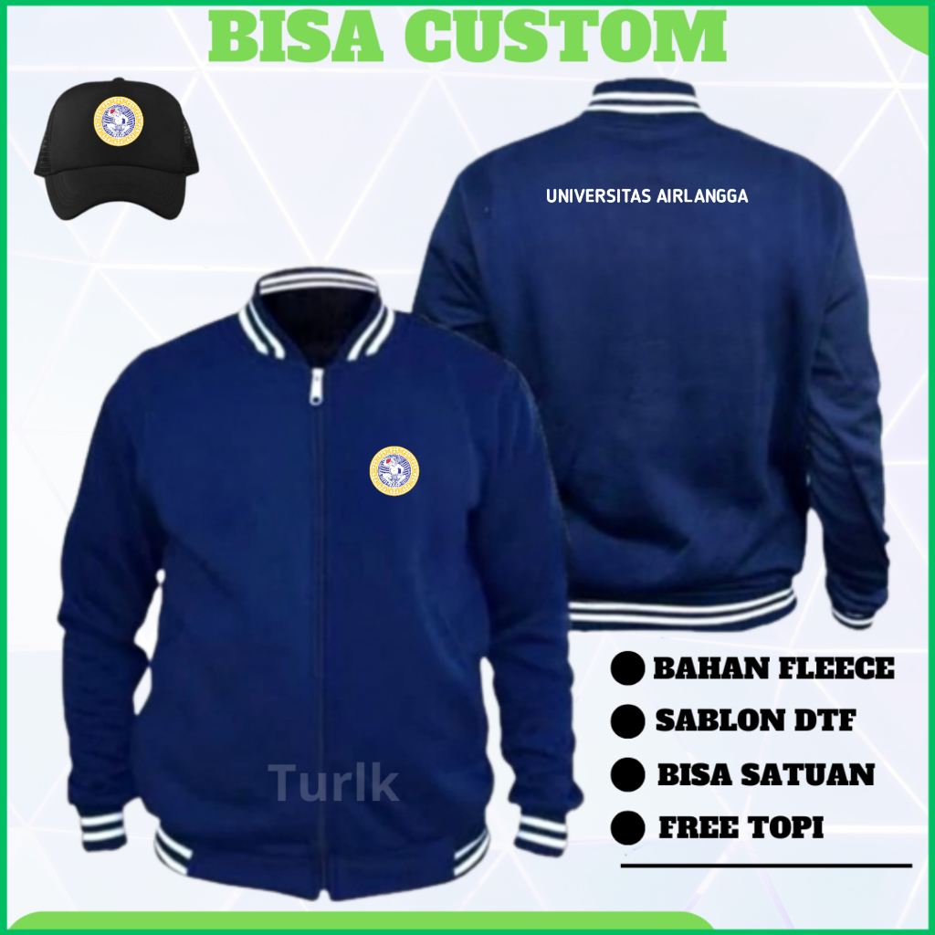 Jaket UNAIR Jaket Universitas Airlangga Varsity Custom