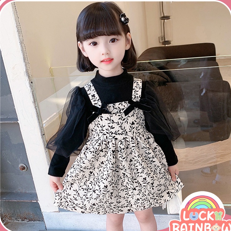 Pasti Ready  Dress Anak Perempuan Import dress anak perempuan import korean style Dress Bayi Cewek 5