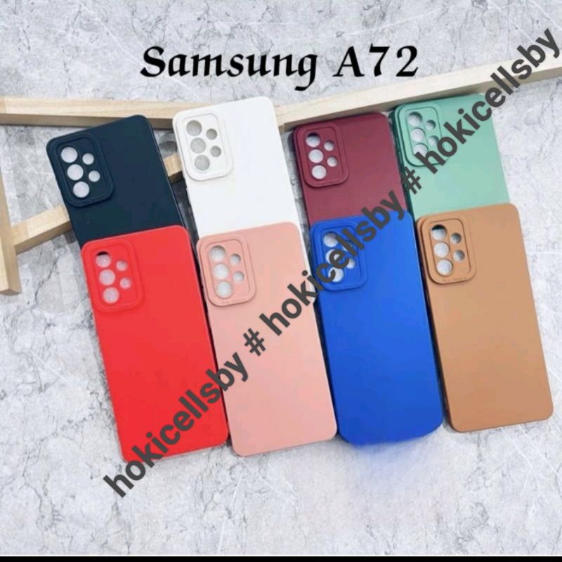 Soft Case macaron ( Samsung A72 ) Pro Camera protector full colour candy tpu 3D