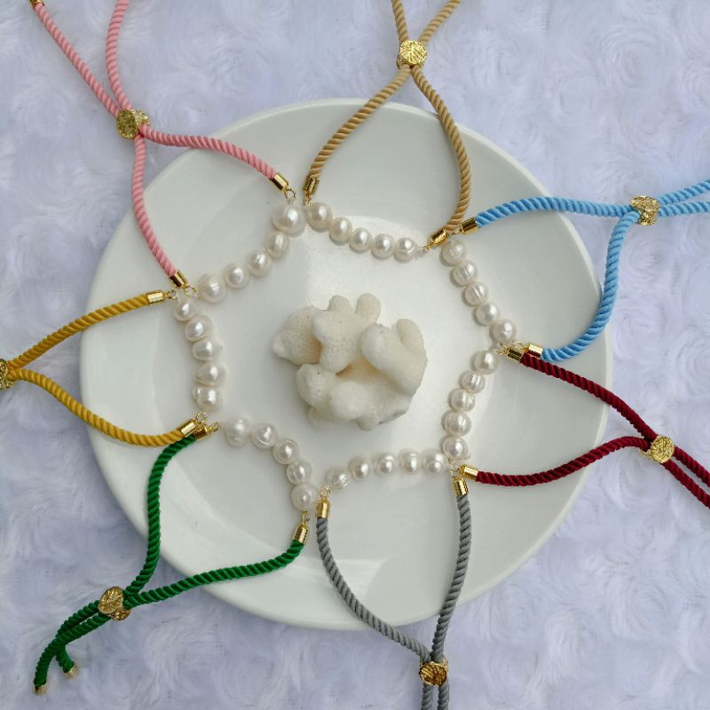 Gelang Serut Pandora Gelang Cowok Gelang Cewek Gelang Anak Mutiara Asli Lombok Termurah