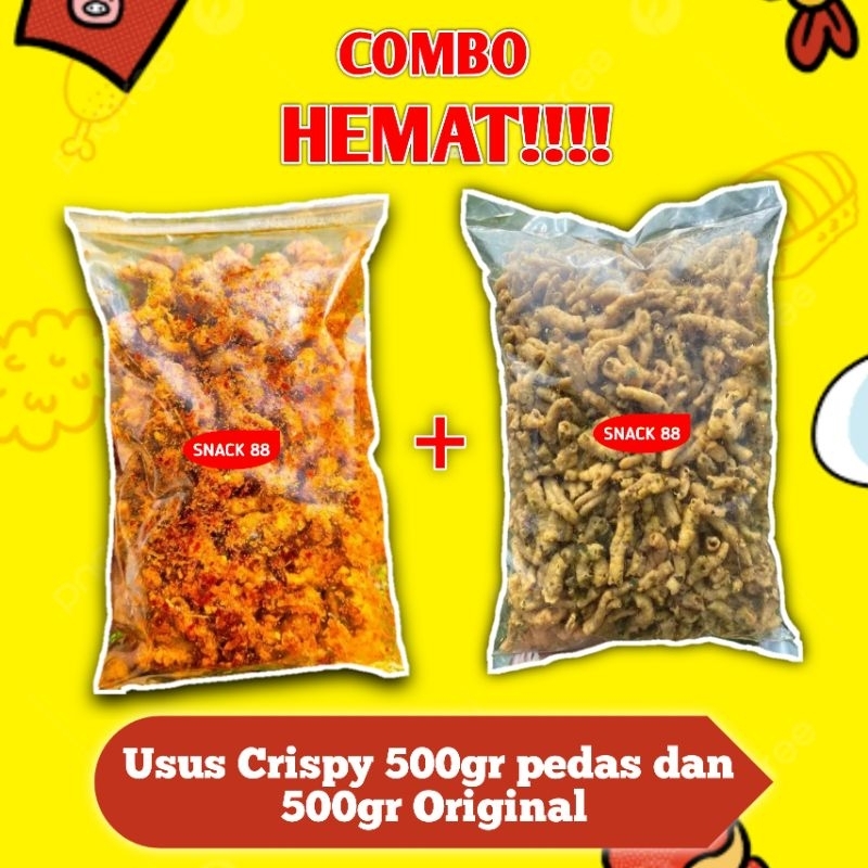 

Usus Ayam Crispy ORDAS ( Original 500gram, Pedas 500gram )