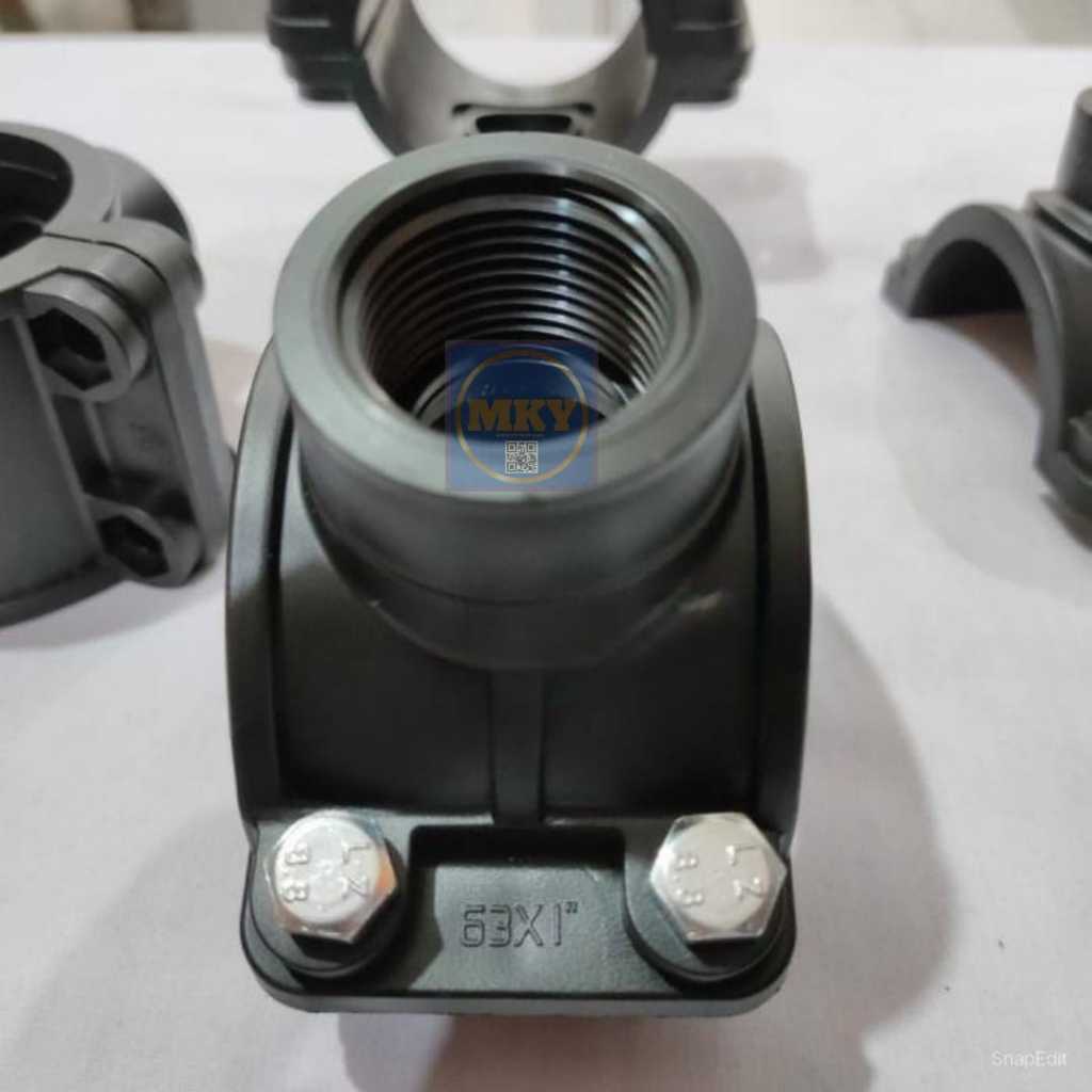 Klem Sadle HDPE 63mm x 1" Inch / Clamp Saddle HDPE / Klem Sadel