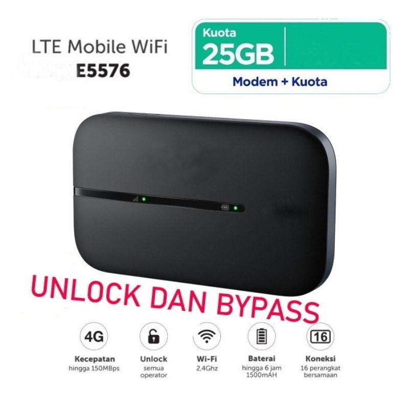 [BARU] Bypass Mifi Modem Wifi Huawei E5576 INDOSAT  XLGO E5576-325 Unlock 4G 3Go