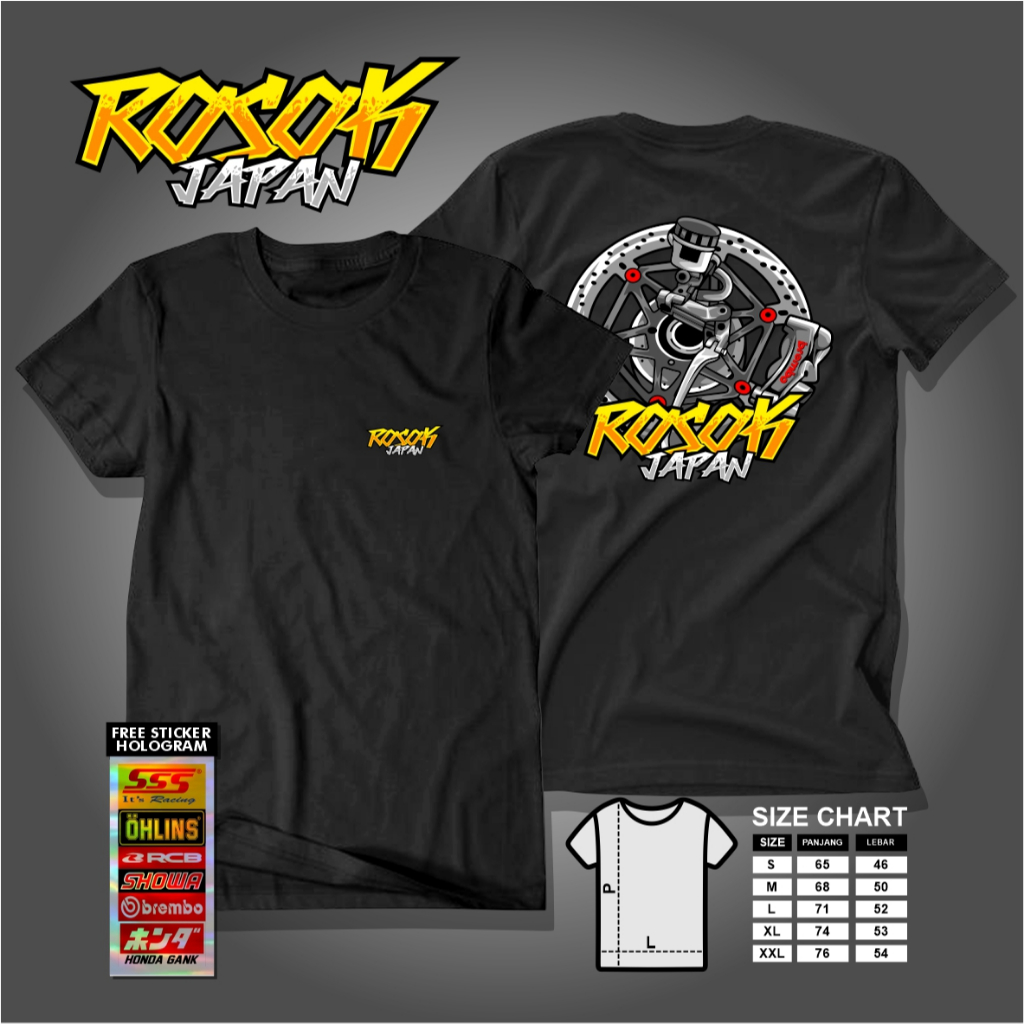 COD ( FREE STICKER ) Kaos Rosok Japan Terbaru - Kaos Distro Pria Baju Herex Racing CB TIGER GL MP C7